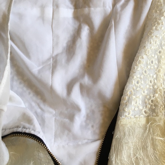 RACHEL Rachel Roy Fringed Dress Sz 4 White Special Occasion Cocktail Party Dress - Picture 8 of 10